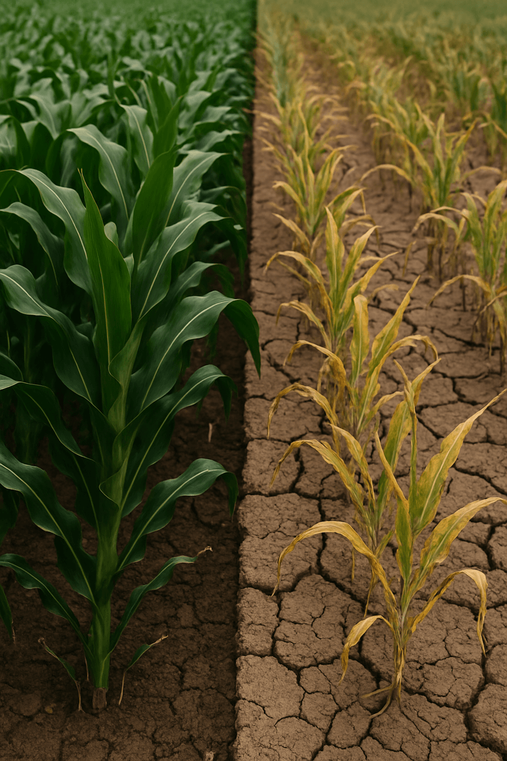 Agricultural field with sustainable irrigation system